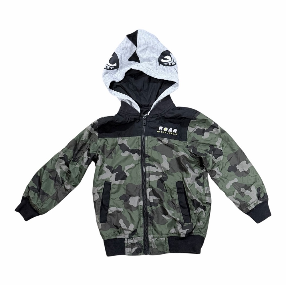 Kids Camo dinosaur lightweight Jacket size 4
